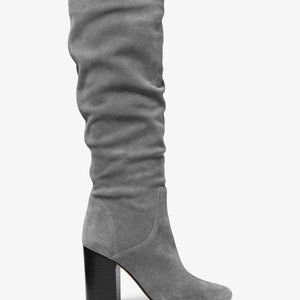 Michael Kors Leigh Boot in Heather Grey Suede Sz 10